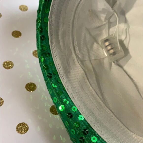 St Patricks Day Fedora Led Light Up Sequins Green Unisex Fedora Irish NEW - Picture 9 of 12